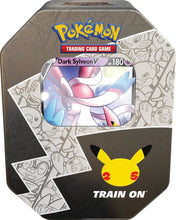 Load image into Gallery viewer, Celebrations Tins- Lance&#39;s Charizard or Dark Slyveon

